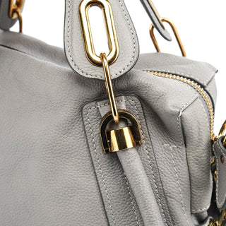 Chloe Grey Leather Paraty 2-Way Bag
