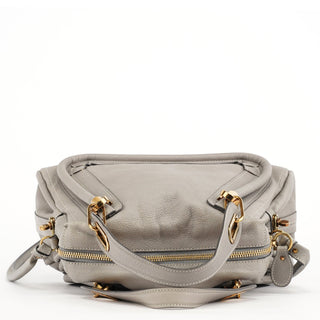 Chloe Grey Leather Paraty 2-Way Bag