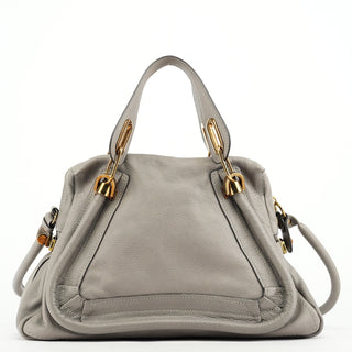 Chloe Grey Leather Paraty 2-Way Bag