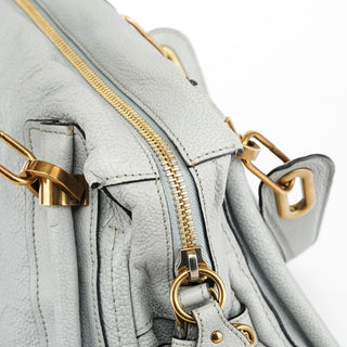Chloe Grey Leather Paraty 2-Way Bag