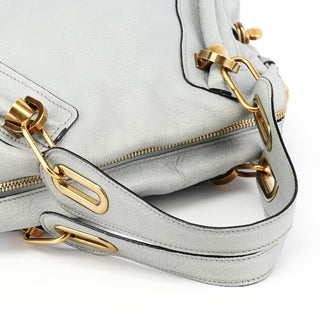 Chloe Grey Leather Paraty 2-Way Bag