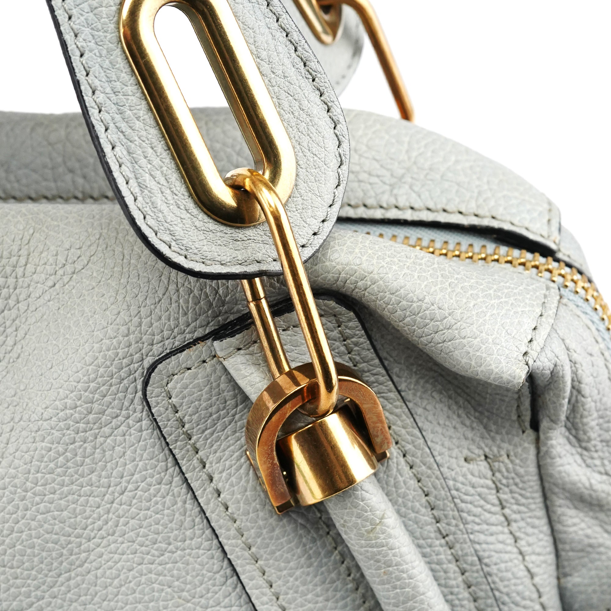 Chloe Grey Leather Paraty 2-Way Bag