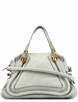 Chloe Grey Leather Paraty 2-Way Bag