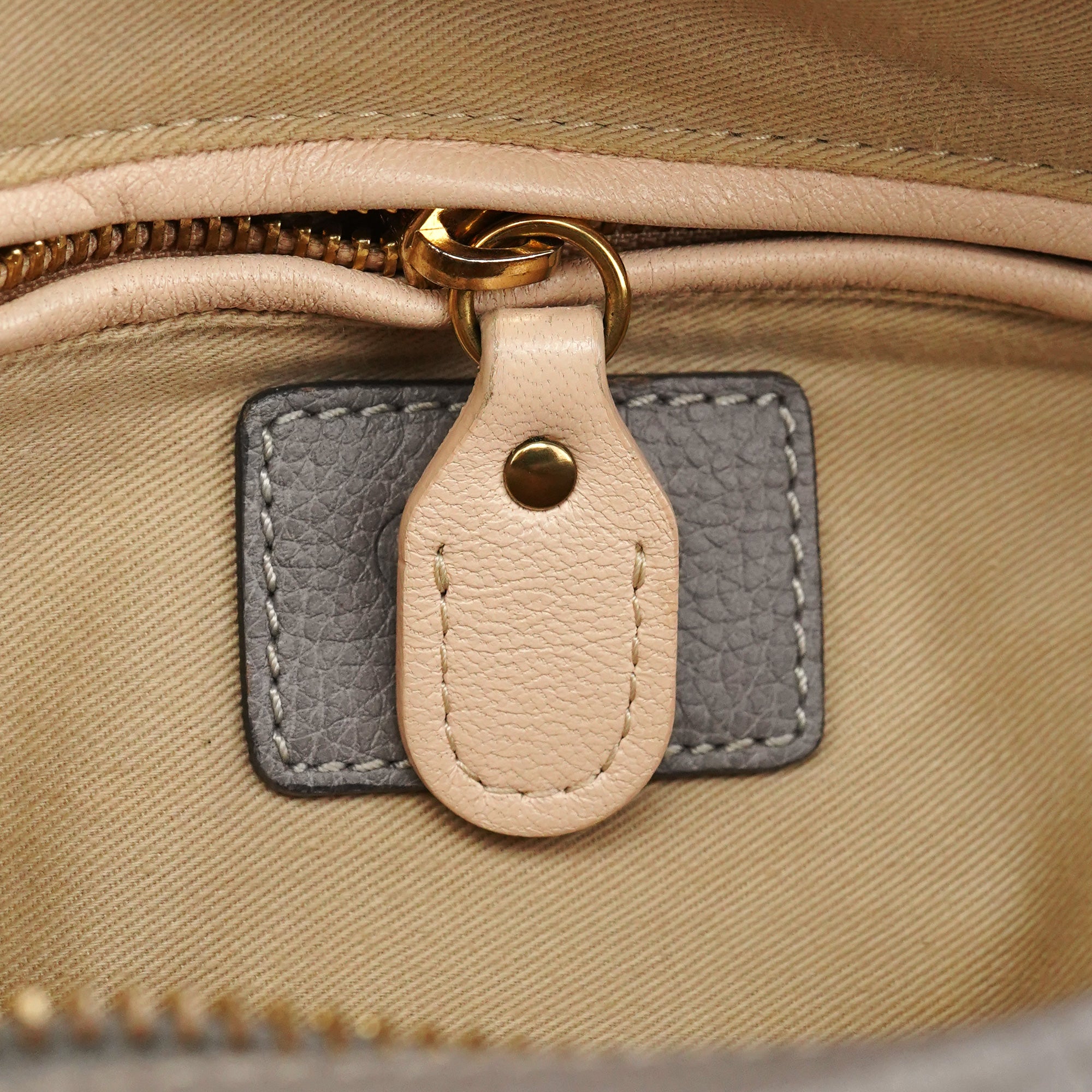 Chloe Grey Leather Paraty 2-Way Bag
