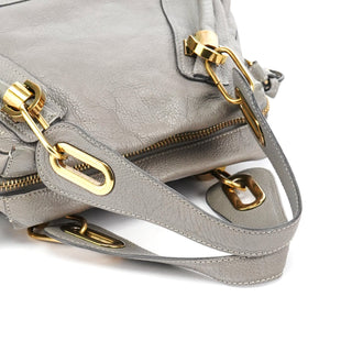 Chloe Grey Leather Paraty 2-Way Bag