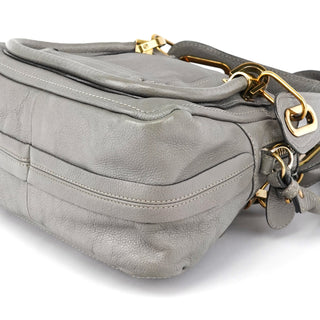 Chloe Grey Leather Paraty 2-Way Bag