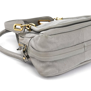 Chloe Grey Leather Paraty 2-Way Bag