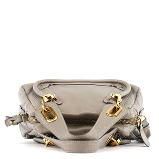 Chloe Grey Leather Paraty 2-Way Bag