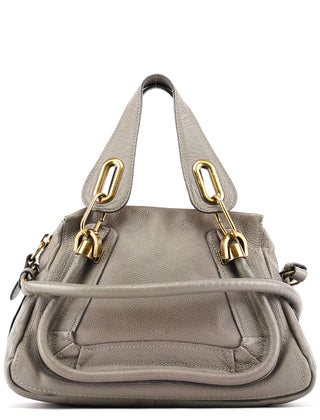 Chloe Grey Leather Paraty 2-Way Bag