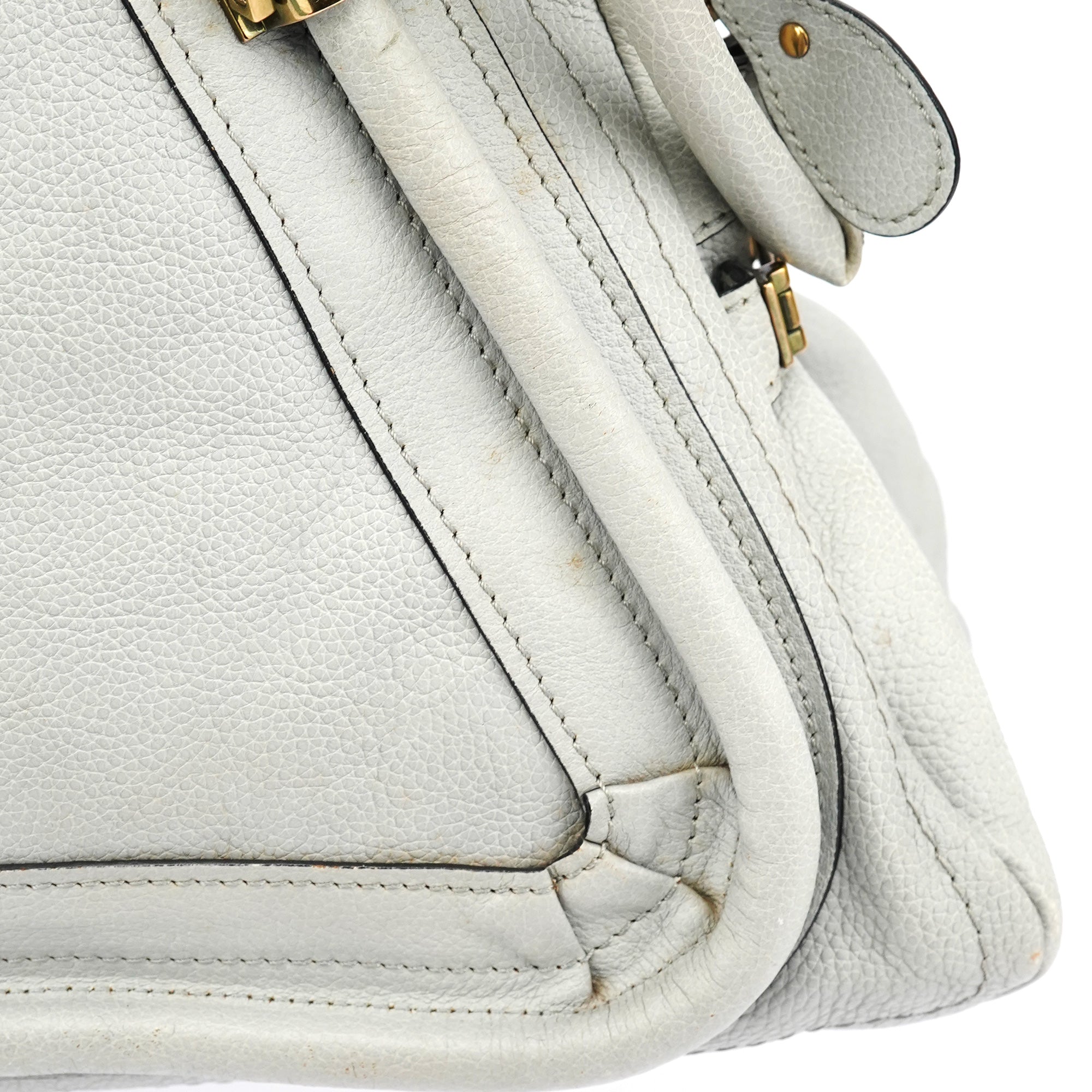 Chloe Grey Leather Paraty 2-Way Bag