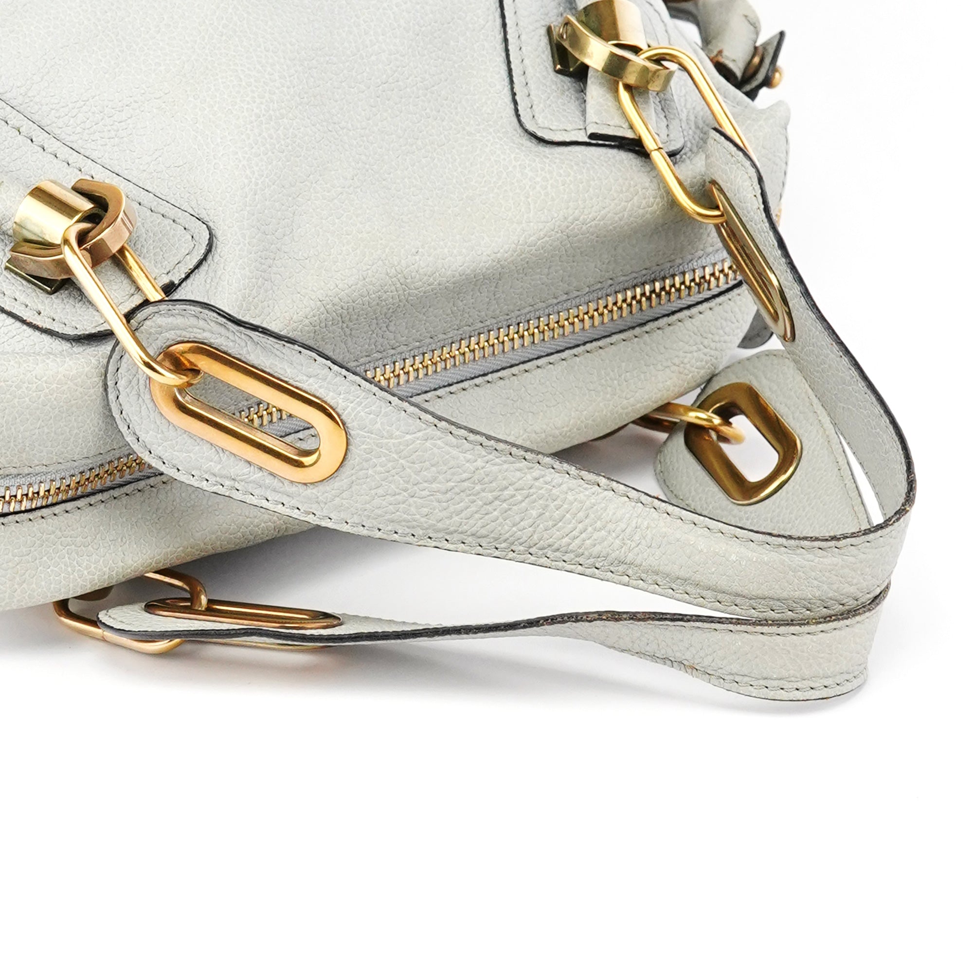 Chloe Grey Leather Paraty 2-Way Bag