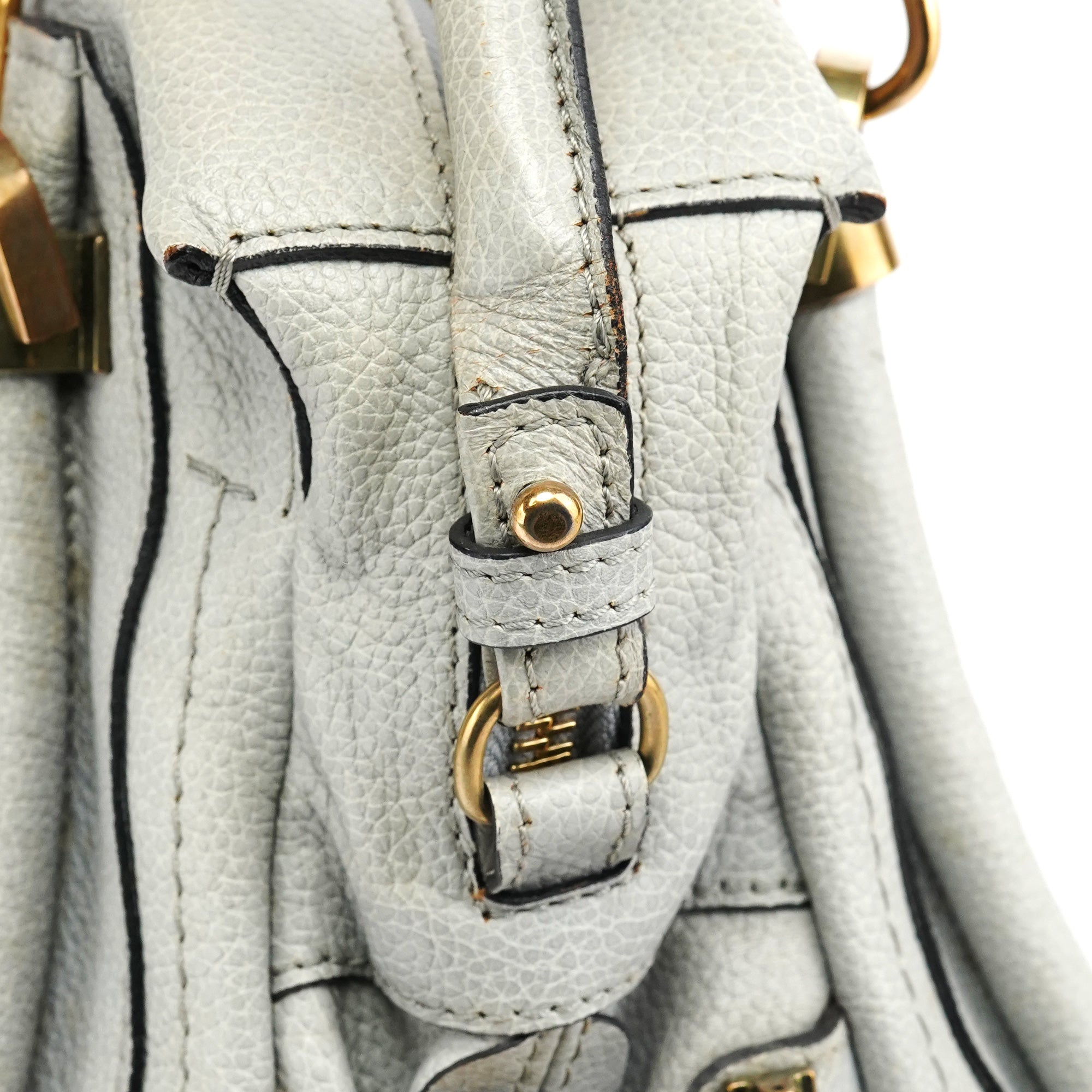 Chloe Grey Leather Paraty 2-Way Bag