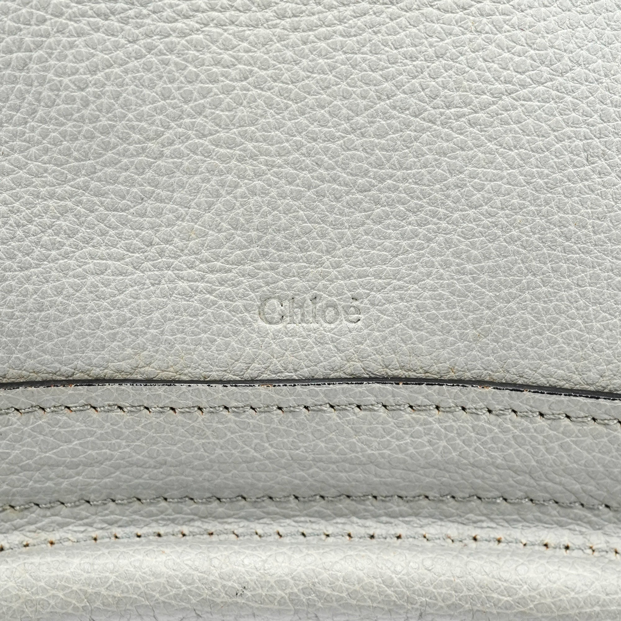 Chloe Grey Leather Paraty 2-Way Bag
