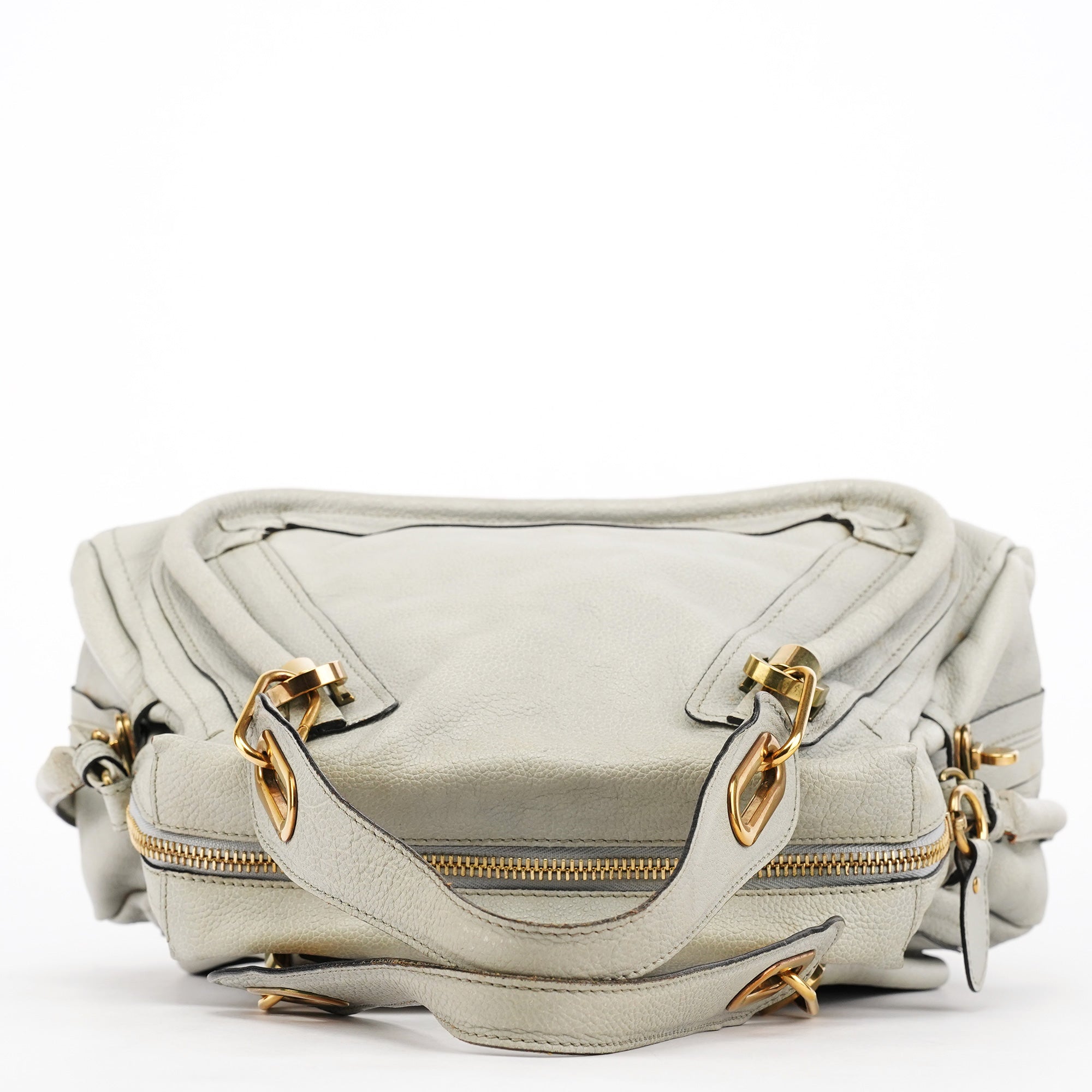 Chloe Grey Leather Paraty 2-Way Bag