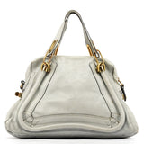 Chloe Grey Leather Paraty 2-Way Bag