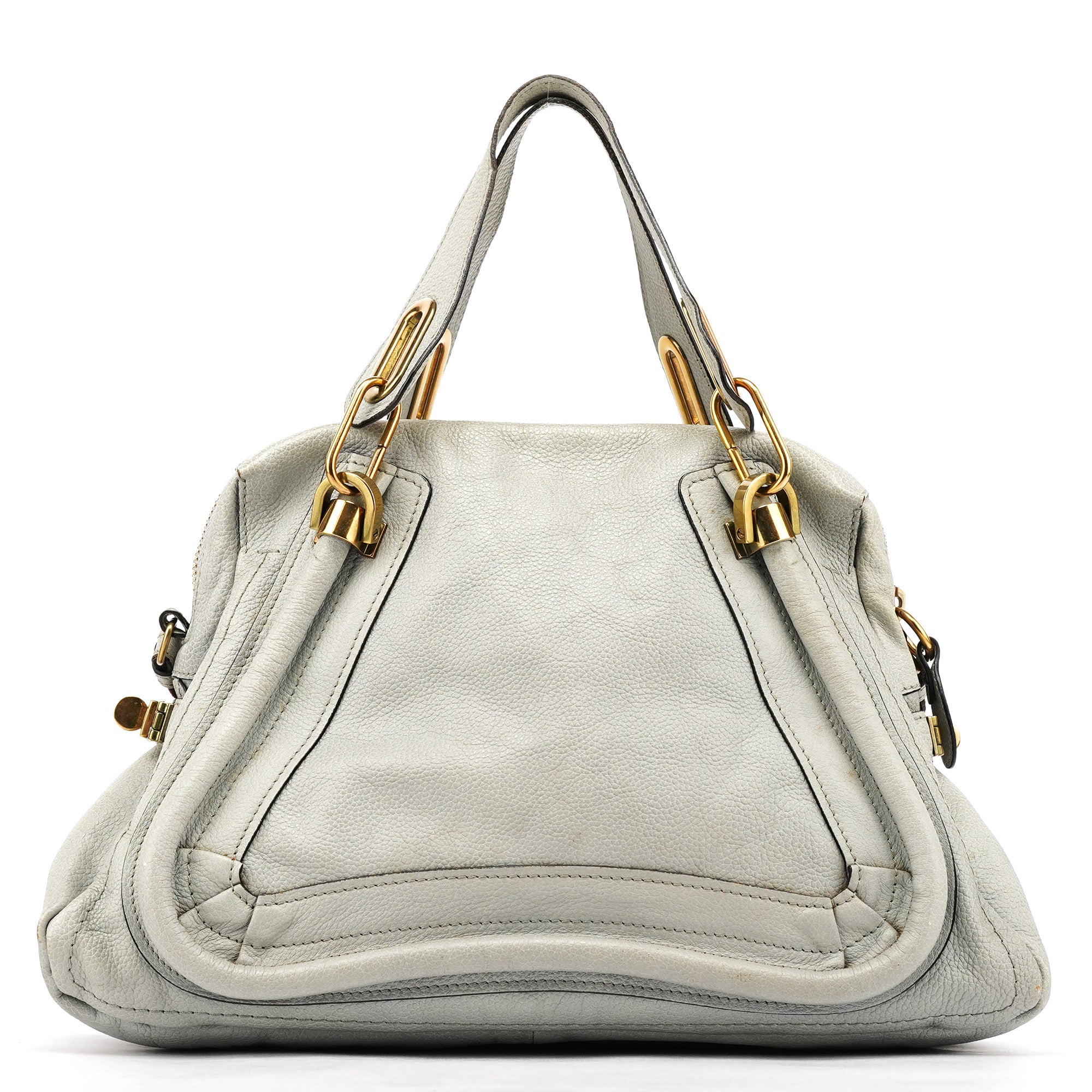 Chloe Grey Leather Paraty 2-Way Bag