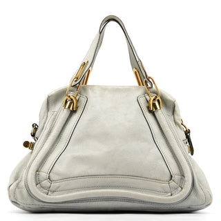 Chloe Grey Leather Paraty 2-Way Bag
