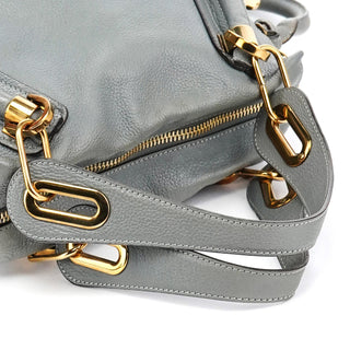 Chloe Grey Leather Paraty 2-Way Bag