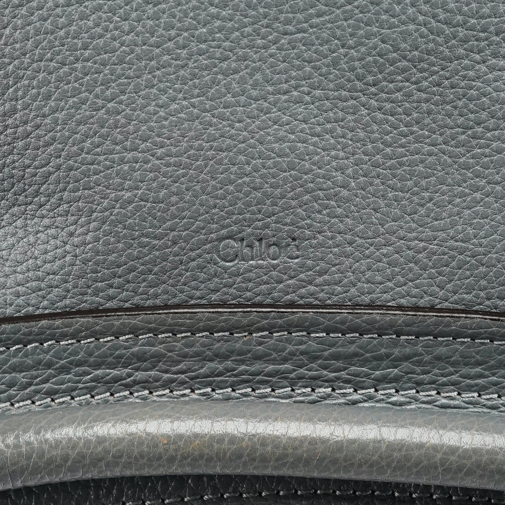 Chloé Paraty 2-Way Tasche aus grauem Leder