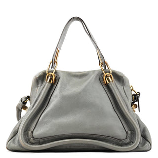 Chloe Grey Leather Paraty 2-Way Bag