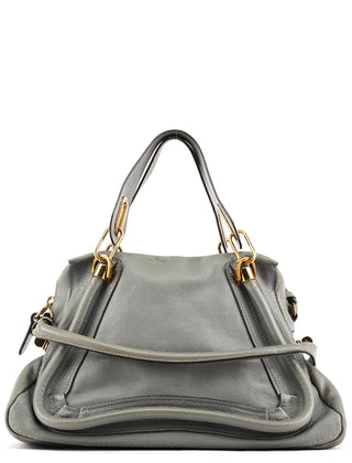 Chloe Grey Leather Paraty 2-Way Bag