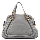 Chloé Paraty 2-Way Schultertasche aus grauem Leder