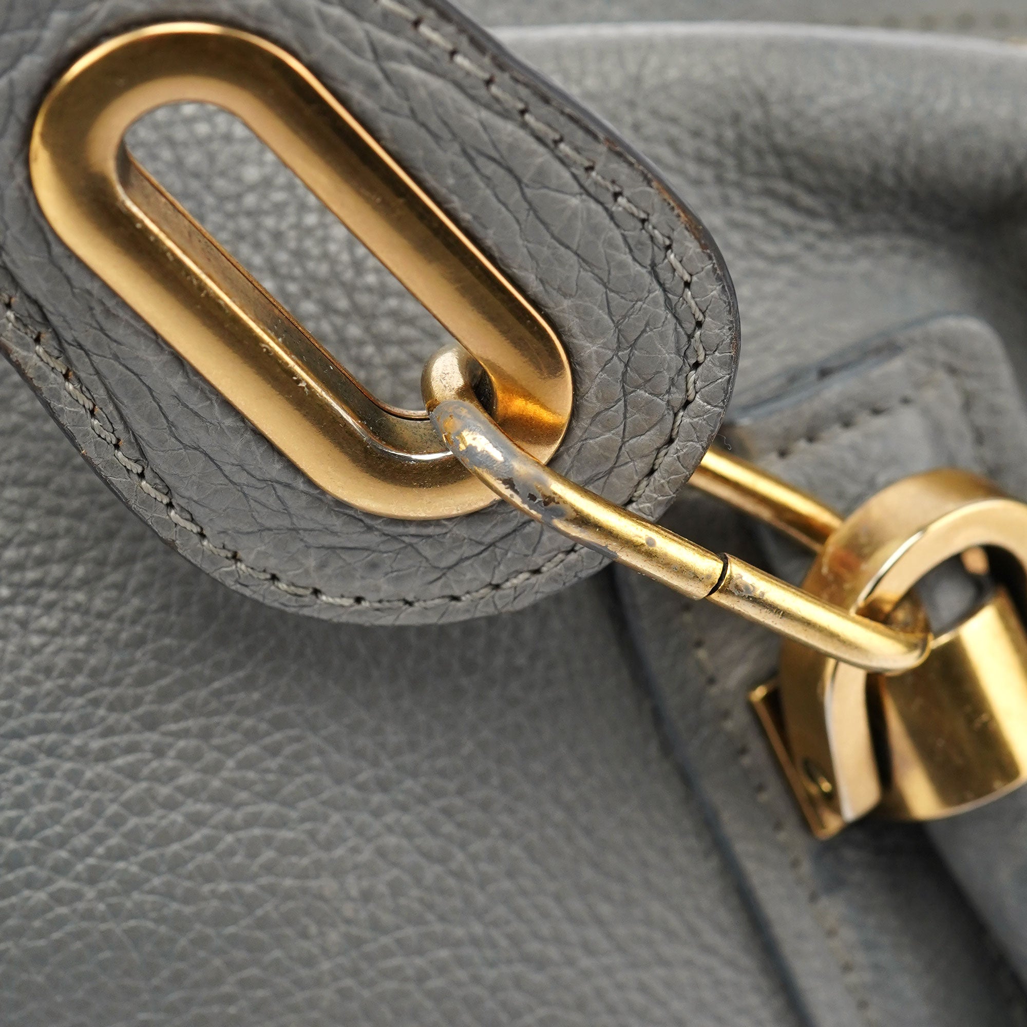 Chloé Paraty 2-Way Schultertasche aus grauem Leder