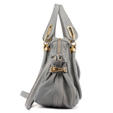 Chloé Paraty 2-Way Schultertasche aus grauem Leder