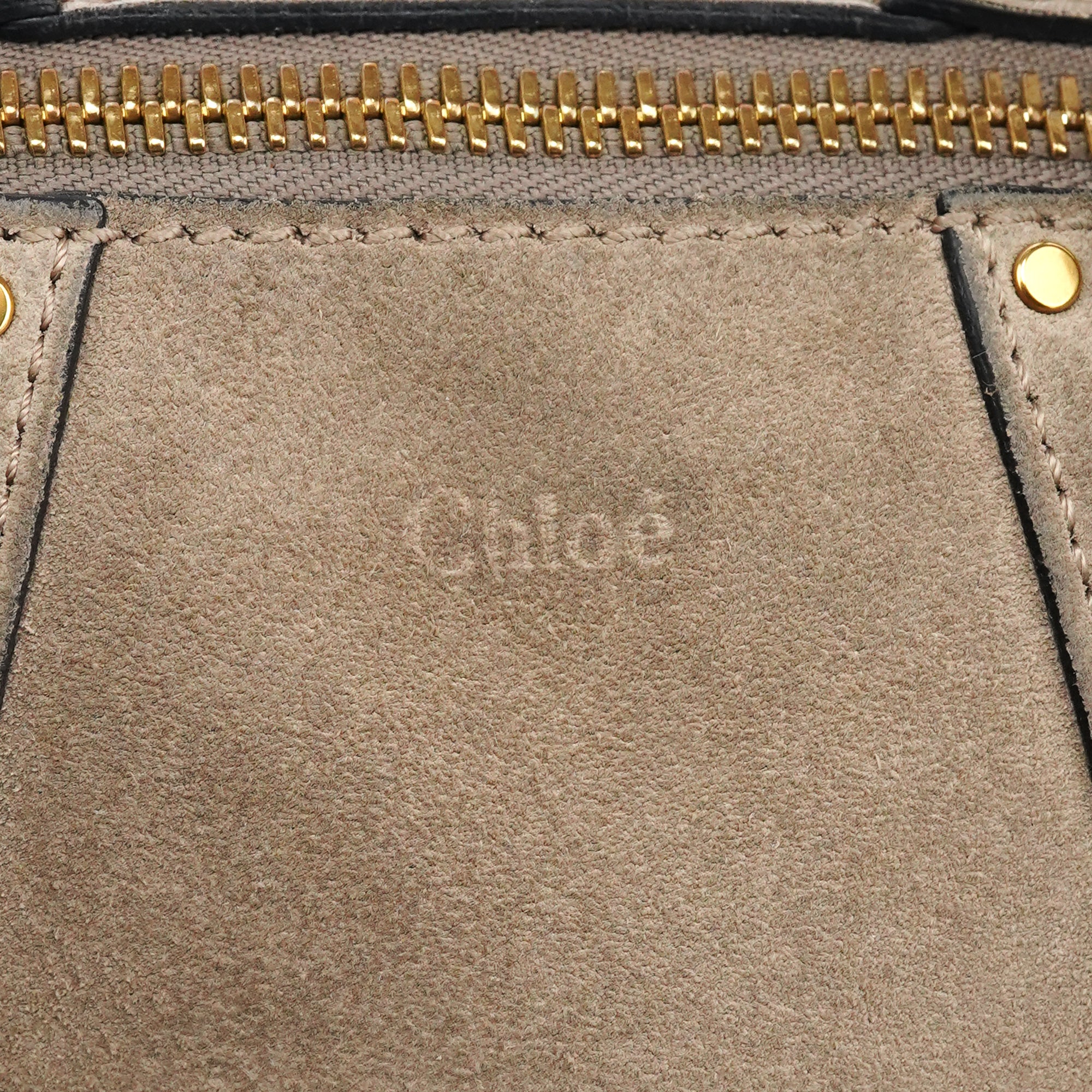 Chloé Hayley 2-Way Bag aus grauem Leder und Veloursleder