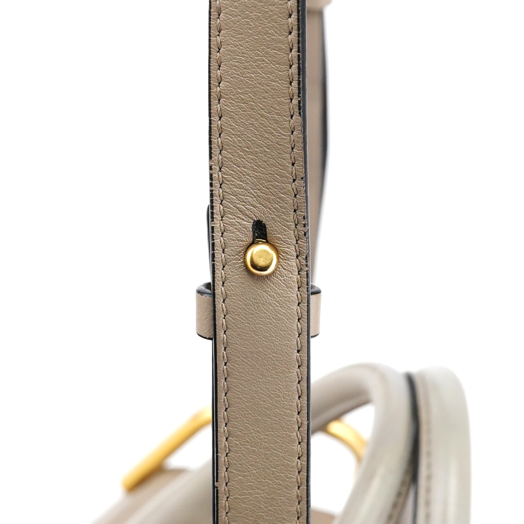 Chloé Hayley 2-Way Bag aus grauem Leder und Veloursleder
