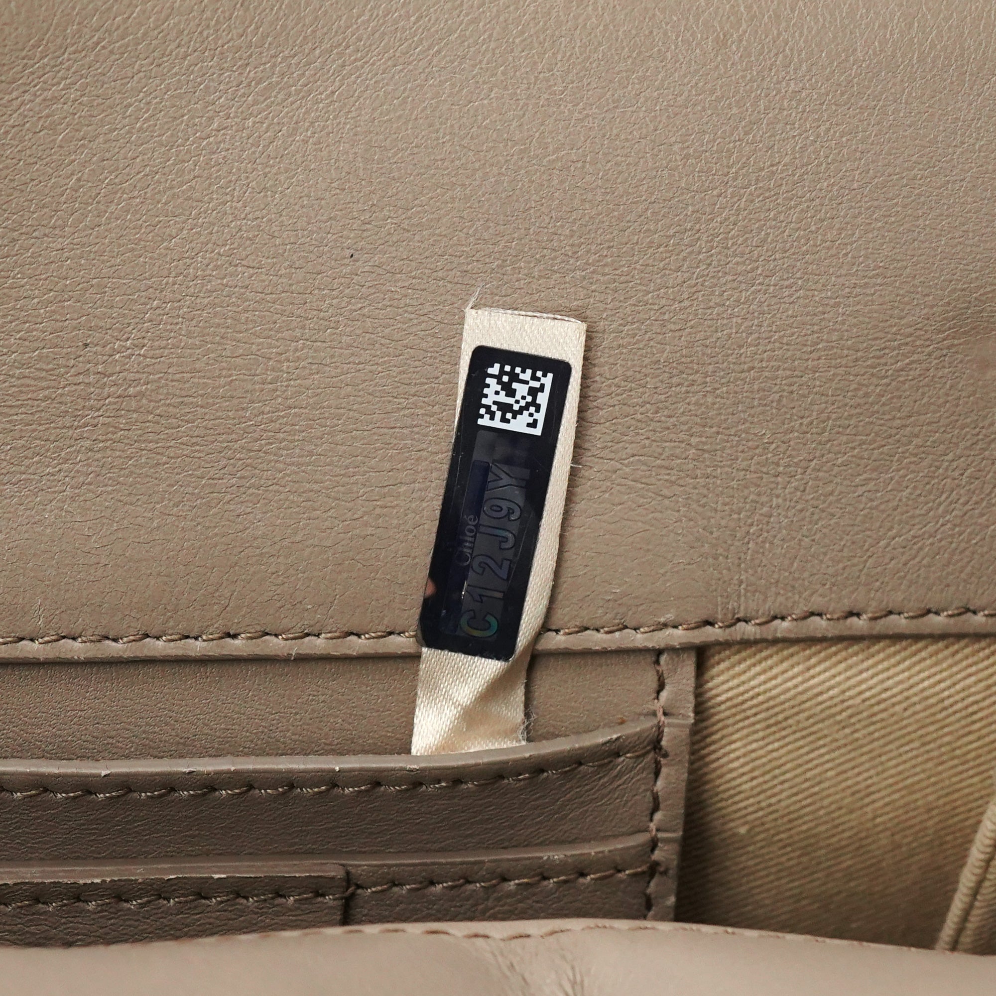 Chloe Grey Leather Suede Roy 2-Way Bag