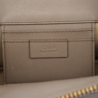 Chloe Grey Leather Suede Roy 2-Way Bag
