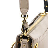Chloe Grey Leather Suede Roy 2-Way Bag