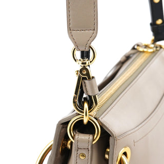 Chloe Grey Leather Suede Roy 2-Way Bag