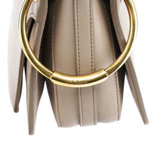 Chloe Grey Leather Suede Roy 2-Way Bag