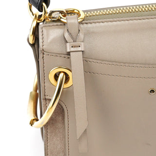 Chloe Grey Leather Suede Roy 2-Way Bag