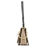 Chloe Grey Leather Suede Roy 2-Way Bag