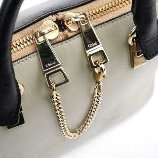 Chloe Grey Navy Leather Bailey 2-Way Bag