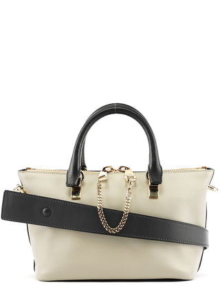 Chloe Grey Navy Leather Bailey 2-Way Bag