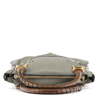 Chloé Grey Studded Leather Marcie 2-Way Bag