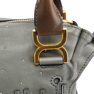 Chloé Grey Studded Leather Marcie 2-Way Bag