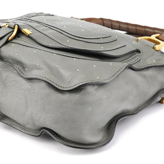 Chloé Grey Studded Leather Marcie 2-Way Bag