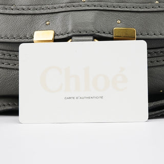 Chloé Grey Studded Leather Marcie 2-Way Bag