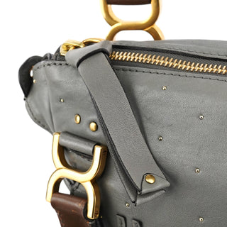 Chloé Grey Studded Leather Marcie 2-Way Bag