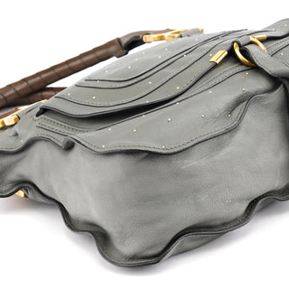 Chloé Grey Studded Leather Marcie 2-Way Bag
