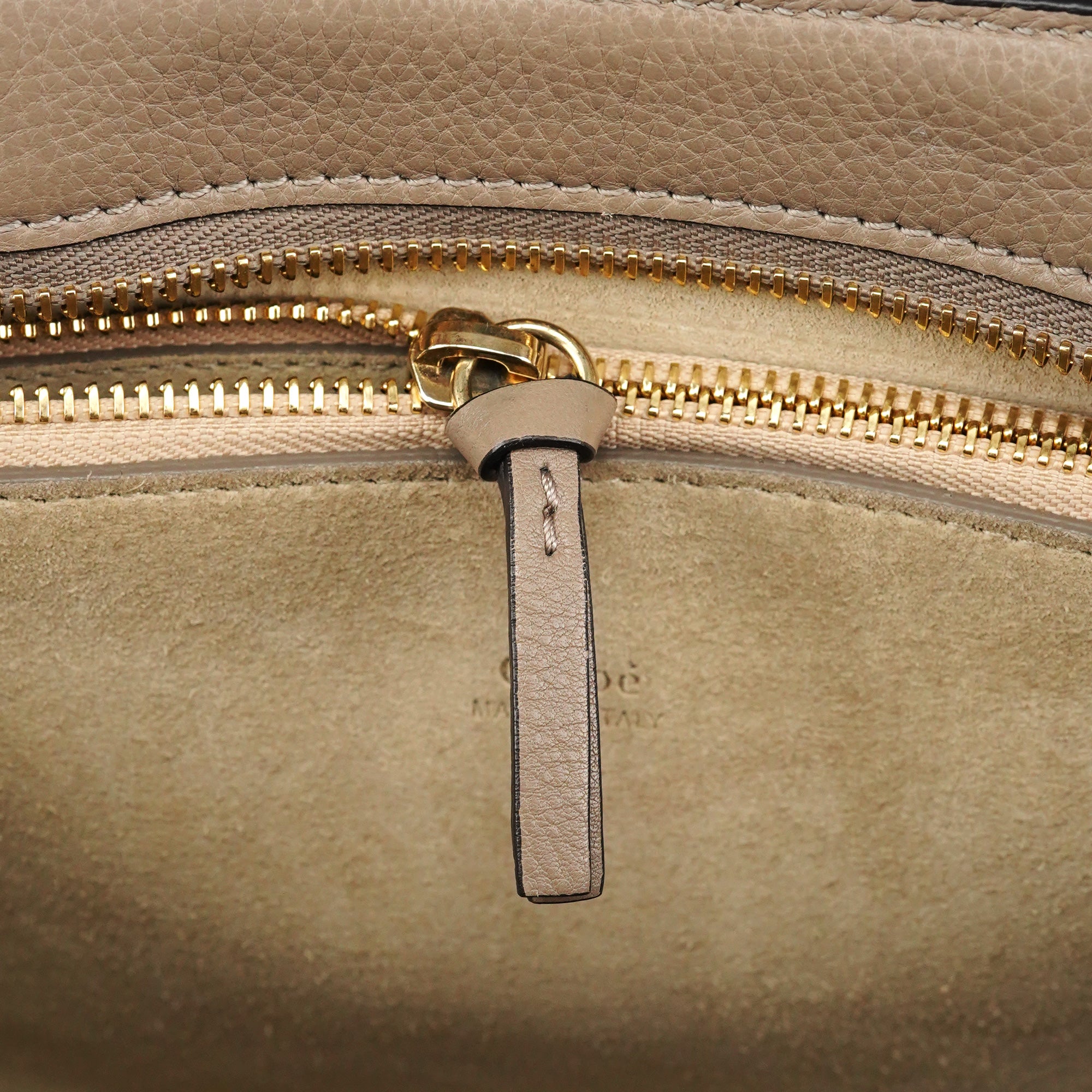 Chloe Grey Suede Leather Pixie 2-Way Bag