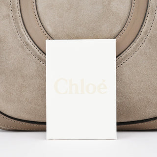 Chloe Grey Suede Leather Pixie 2-Way Bag