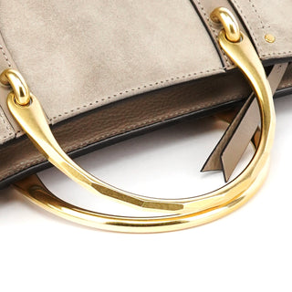 Chloe Grey Suede Leather Pixie 2-Way Bag