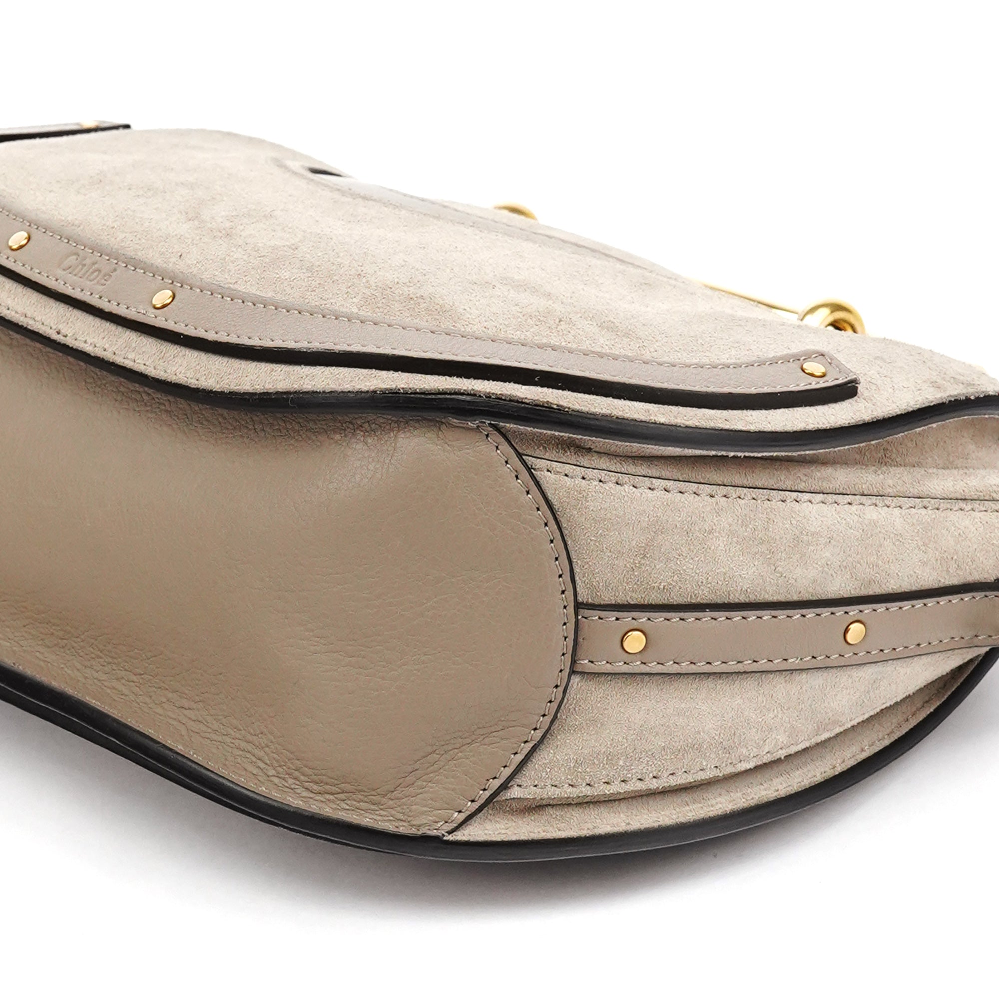 Chloe Grey Suede Leather Pixie 2-Way Bag