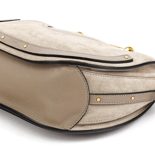 Chloe Grey Suede Leather Pixie 2-Way Bag